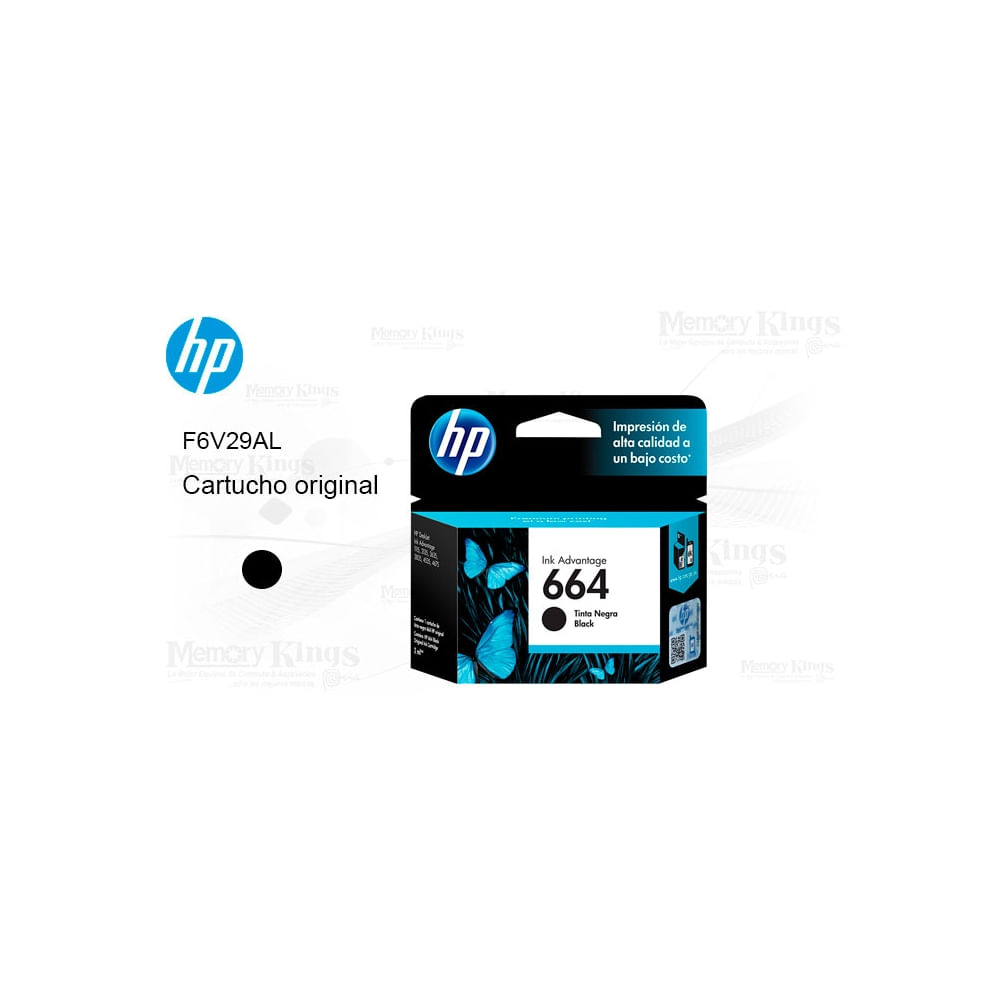 Cartucho De Tinta Hp 664 Negro - Alta Calidad Y Rendimiento Para Impresoras Hp