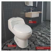 Combo De Inodoro One Piece Essence Blanco + Lavamanos Anton Blanco  -  Stone