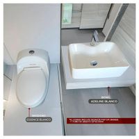 Combo De Inodoro One Piece Essence + Bowl Adeline Blanco  -  Stone