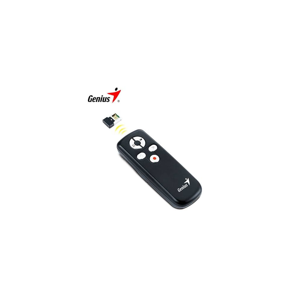 Puntero Inalámbrico Genius Media Pointer 100, Negro, Ideal Presentaciones Profesionales
