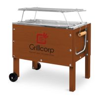 Caja China Chica Grillcorp de Madera/Metal Modelo Chica + Varillas