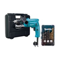 Combo Taladro M0801KB 500W + Maletín + Set de brocas Makita