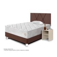 Combo Dormitorio Paraiso Pocket Max 1.5 plazas Chocolate + Velador