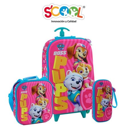 Set Maleta Eva 3D Full Paw Patrol M Scool Ranger