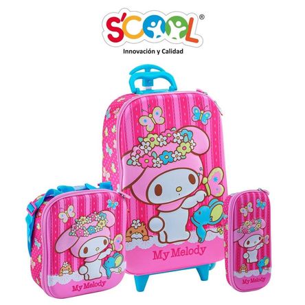 Set Maleta Eva 3D Full My Melody Scool Ranger