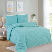 Cubrecama + Juego de sabanas 1.5 plazas 100% Algodón - 4 Piezas