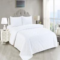 Cubrecama + Juego de sábanas King size - Blanco