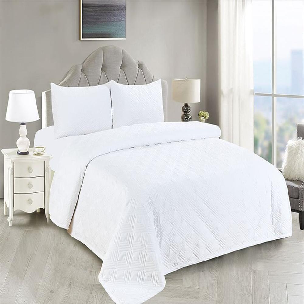 Cubrecama + Juego de sábanas King size - Blanco