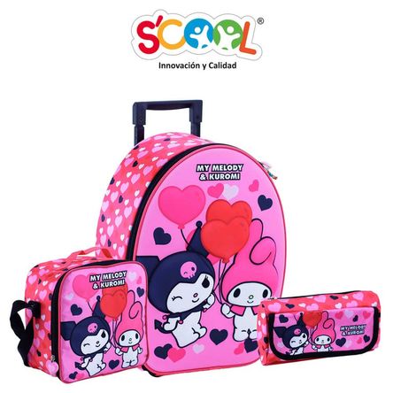 Set Maleta Grande My Melody y Kuromi Ranger Scool