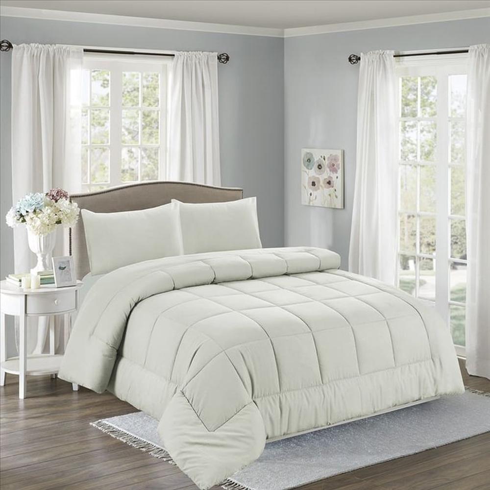 Edredón acolchado 2 plazas + Juego de sábanas 100% Algodón