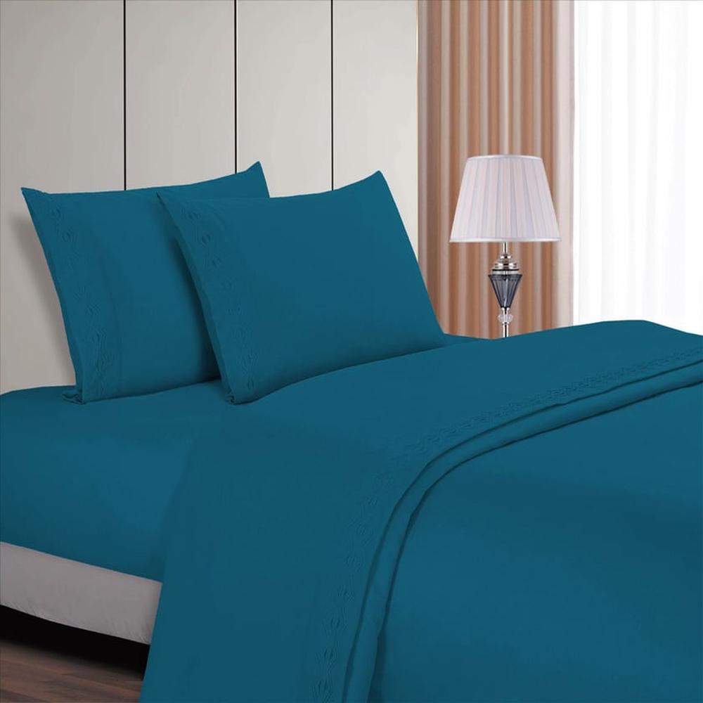 Juego De Sabanas 1,5 Plz 100% Algodón Con Bordado