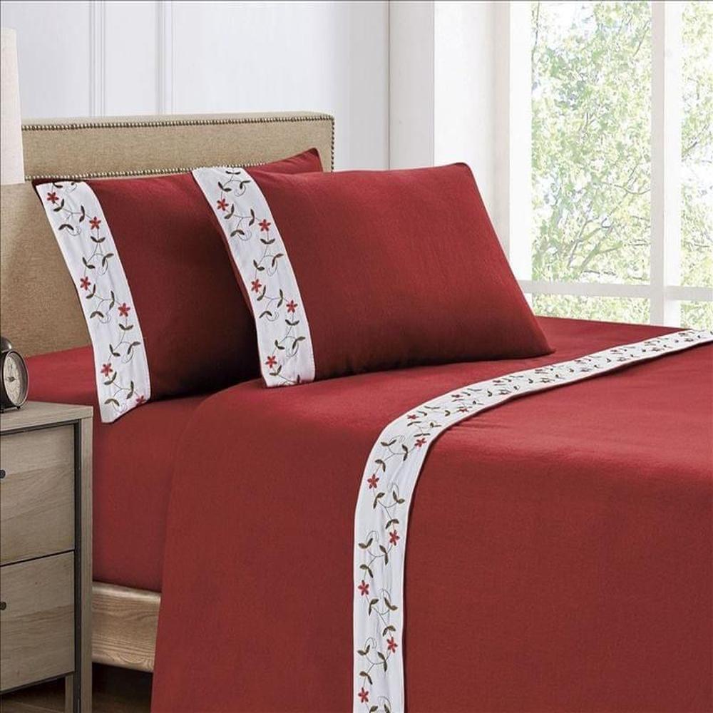 Juego de Sábanas Polar Bordada Ultra Suave 2 Plazas