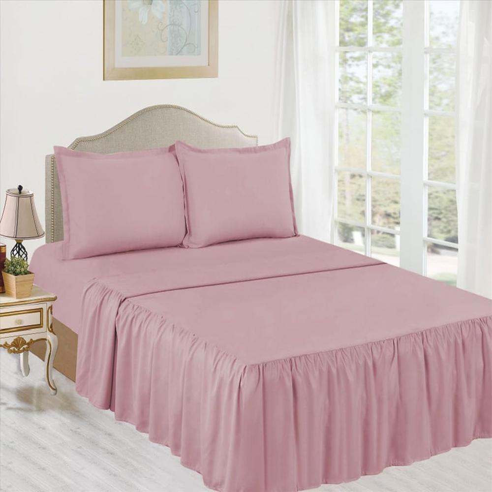 Juego de Sábanas 2 Plazas 100% Algodón con Blonda