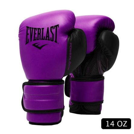 GUANTE BOX POWERLOCK 2 TR HOOK & LOOP PURPURA 14OZ