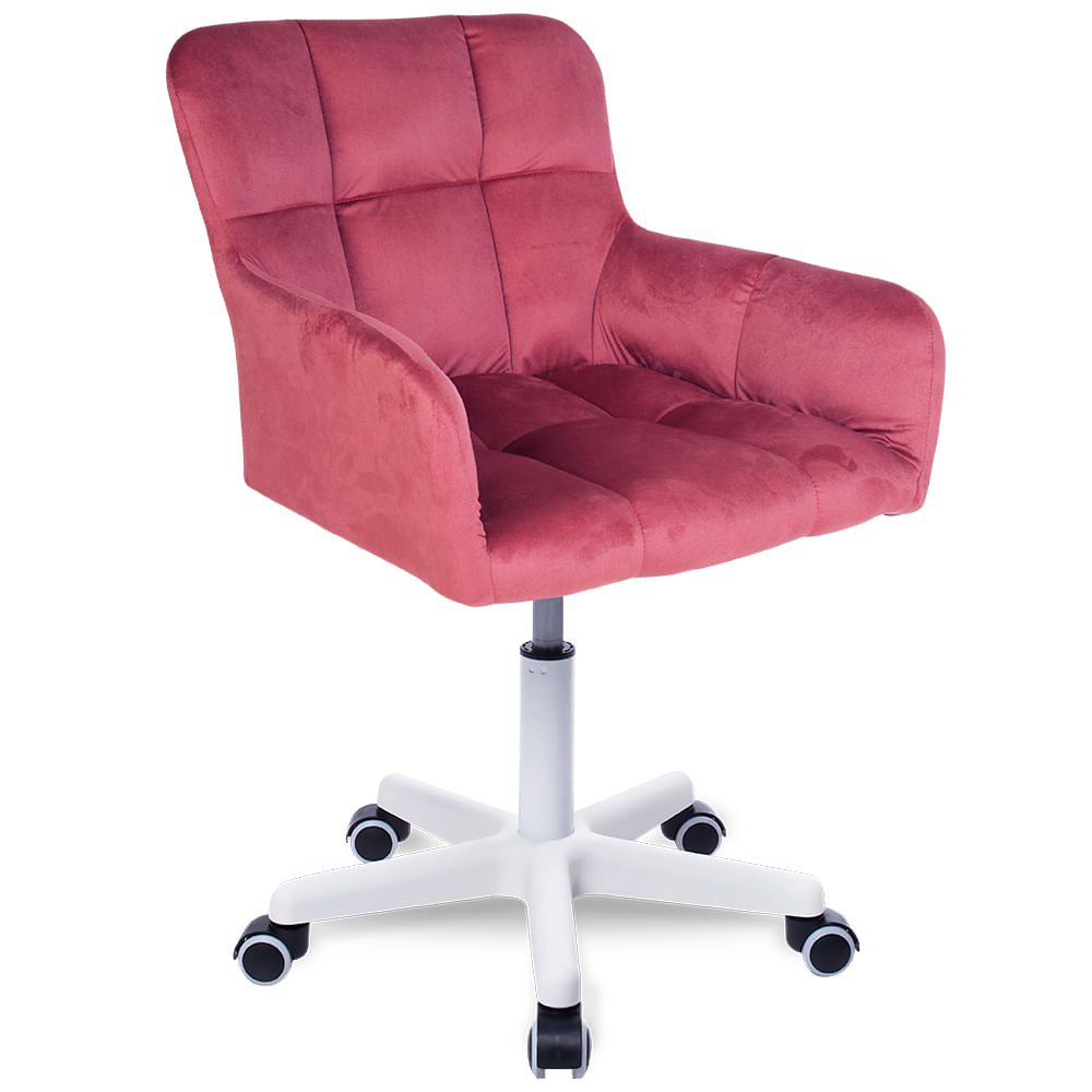 Silla Giratoria de Escritorio Oficina Buckingham Curve Rosado Bean.