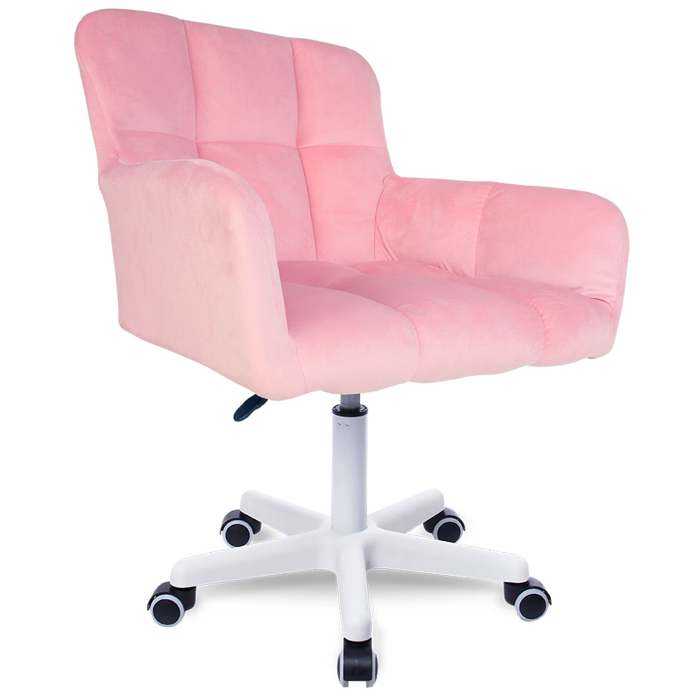 Silla Giratoria de Escritorio Oficina Buckingham Curve Rosado.
