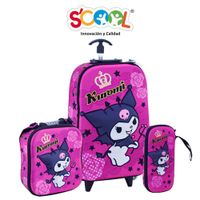 Set Maleta Eva 3D Full Kuromi Scool Ranger