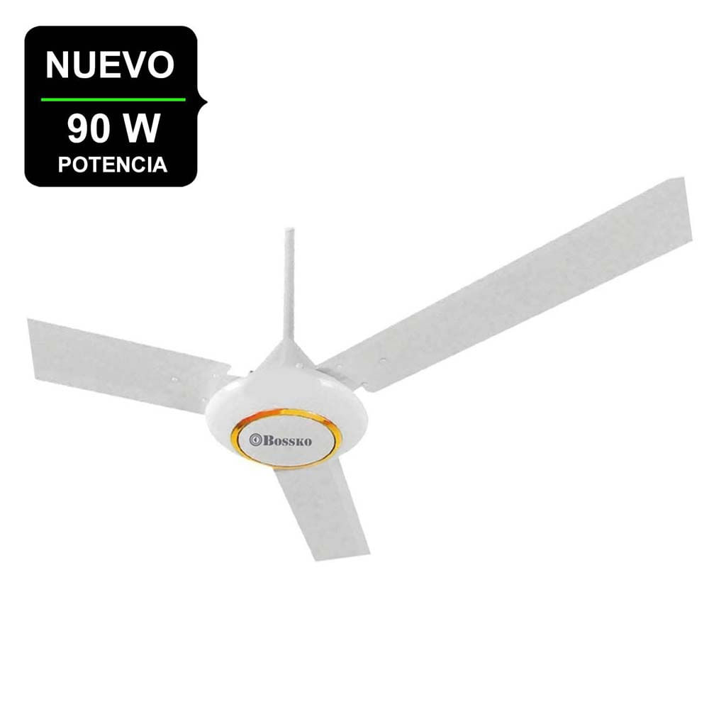 Ventilador de techo Bossko BK-8230VTE 90 Watts Blanco 56 Pulgadas