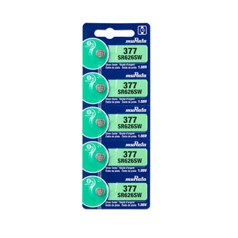 Pilas Boton MURATA Ag4 377 SR626SW Oxido de plata. Blister de 05 pilas