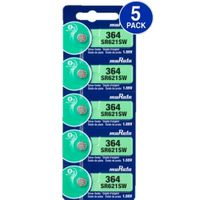 Pilas Boton MURATA  Ag1 364 SR621SW Oxido de plata. Blister de 05 pilas