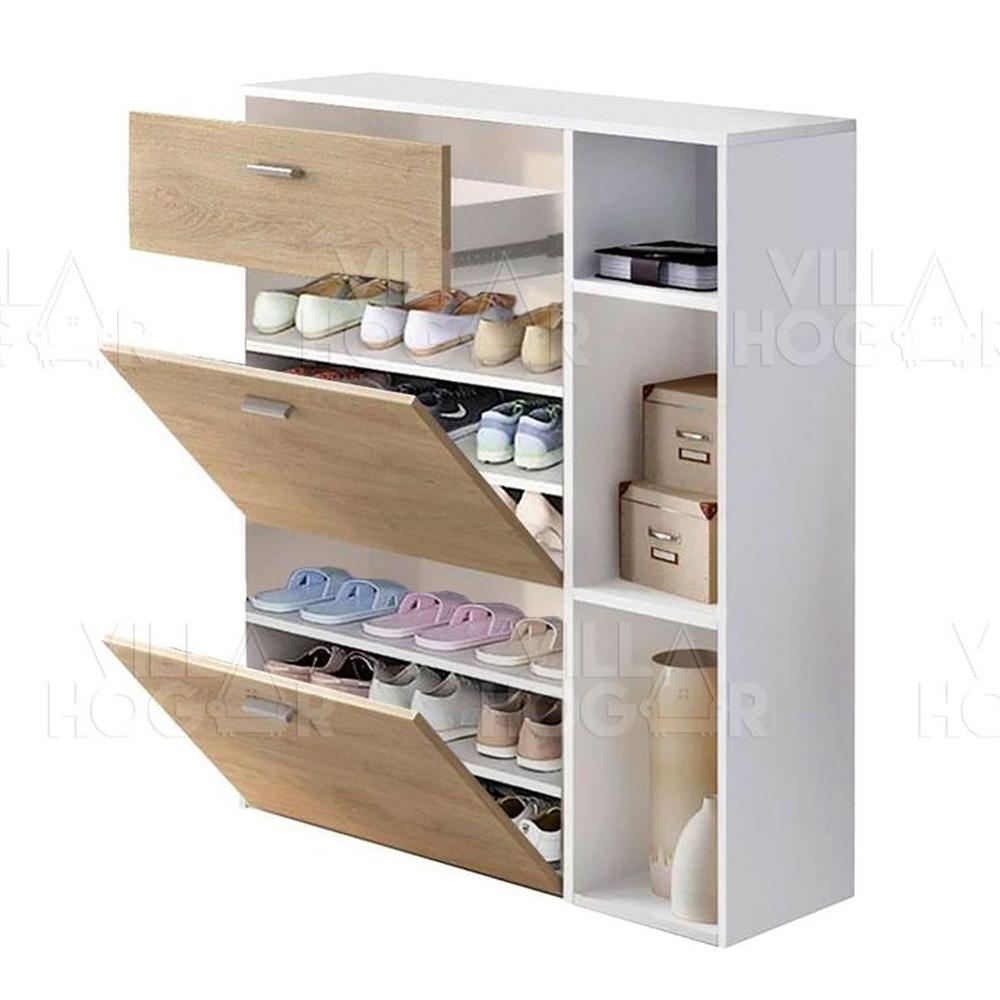 Zapatera Arianna blanco - capacidad 18 pares de zapatos