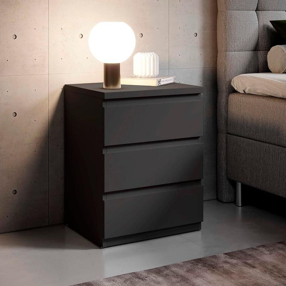 Velador Jon de 3 cajones - Villa Hogar