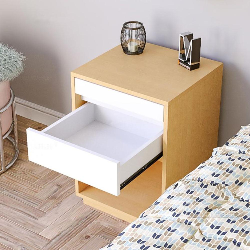 Velador Parker con bandeja y 1 cajón