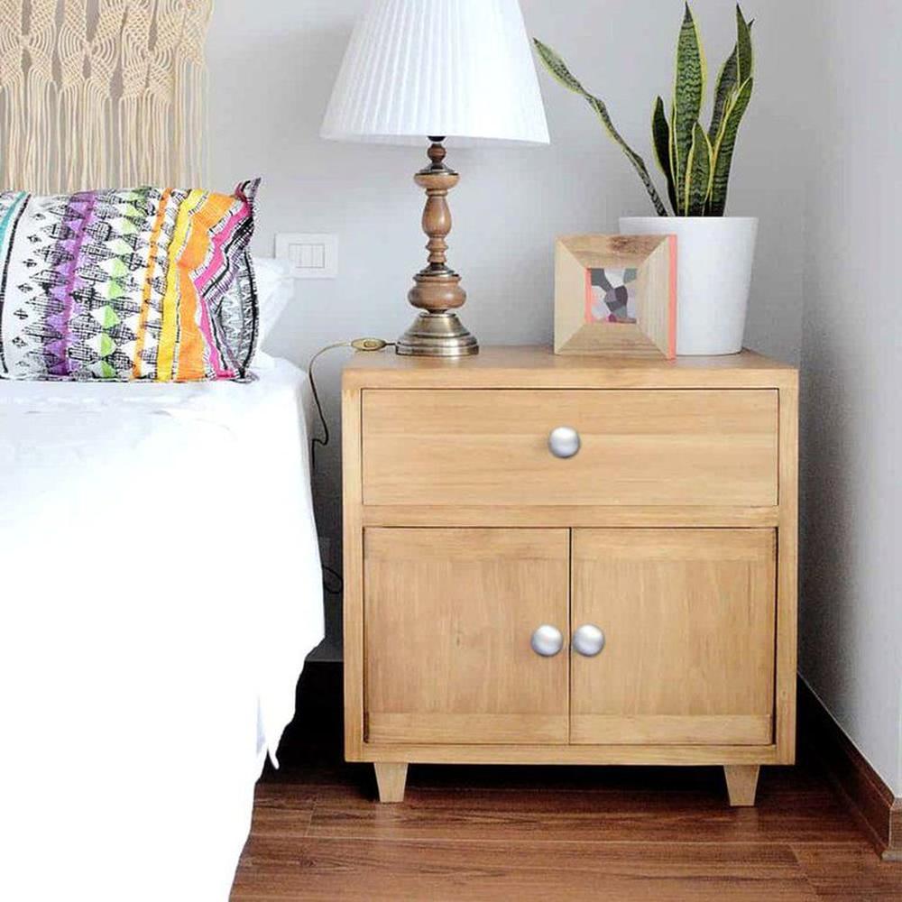 Velador Sheldon de 1 cajón y gabinete - Villa Hogar