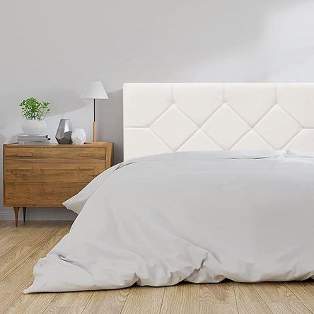 Cabecera Rombo 1.5 plazas blanco - Villa Hogar. Cabecera Rombo 1.5 plazas blanco - Villa Hogar.