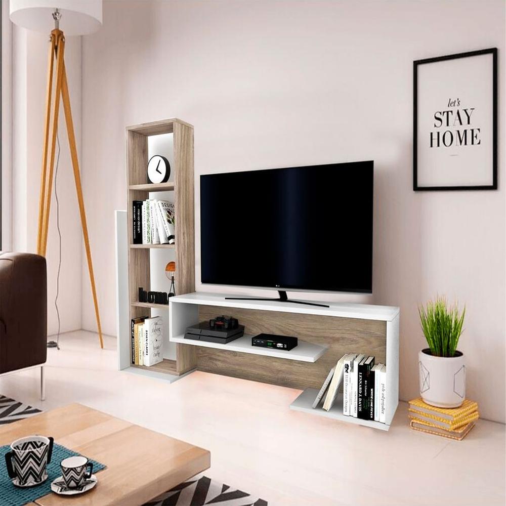 Mueble para TV 49 pulgadas Brasilia roble rustico - Villa Hogar