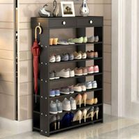 Zapatera multifunción Pao negro - capacidad para hasta 24 pares de zapatos