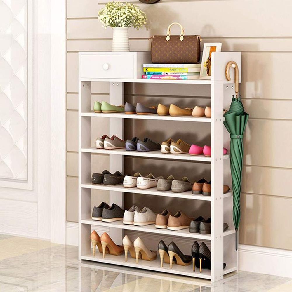 Zapatera multifunción Cami blanco - capacidad 20 pares de zapatos