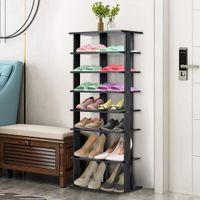 Zapatera para corredor Dolcce negro - capacidad hasta 16 pares de zapatos