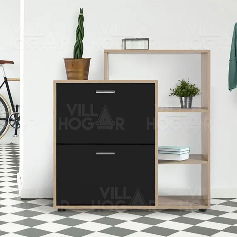 Zapatera Guetta negro - capacidad 21 pares de zapatos