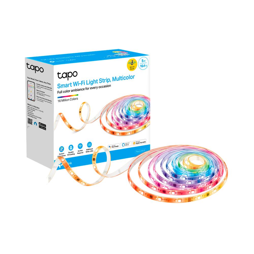 Tira Luz LED Tapo L930-5 Multicolor 5M Control Voz Sincroniza Música Tira Luz LED Tapo L930-5 Multicolor 5M Control Voz Sincroniza Música