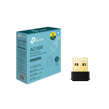 TP-LINK Archer T3U Nano AC1300 Adaptador inalámbrico MU-MIMO USB TP-LINK Archer T3U Nano AC1300 Adaptador inalámbrico MU-MIMO USB