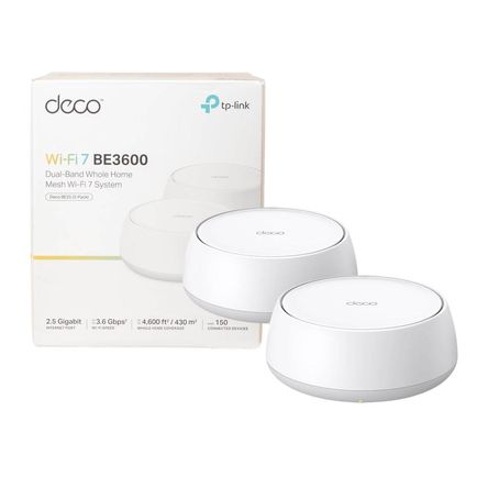TP-LINK Sistema Mesh Deco BE25 2-pack Wi-Fi 7 BE3600 de Doble Banda TP-LINK Sistema Mesh Deco BE25 2-pack Wi-Fi 7 BE3600 de Doble Banda