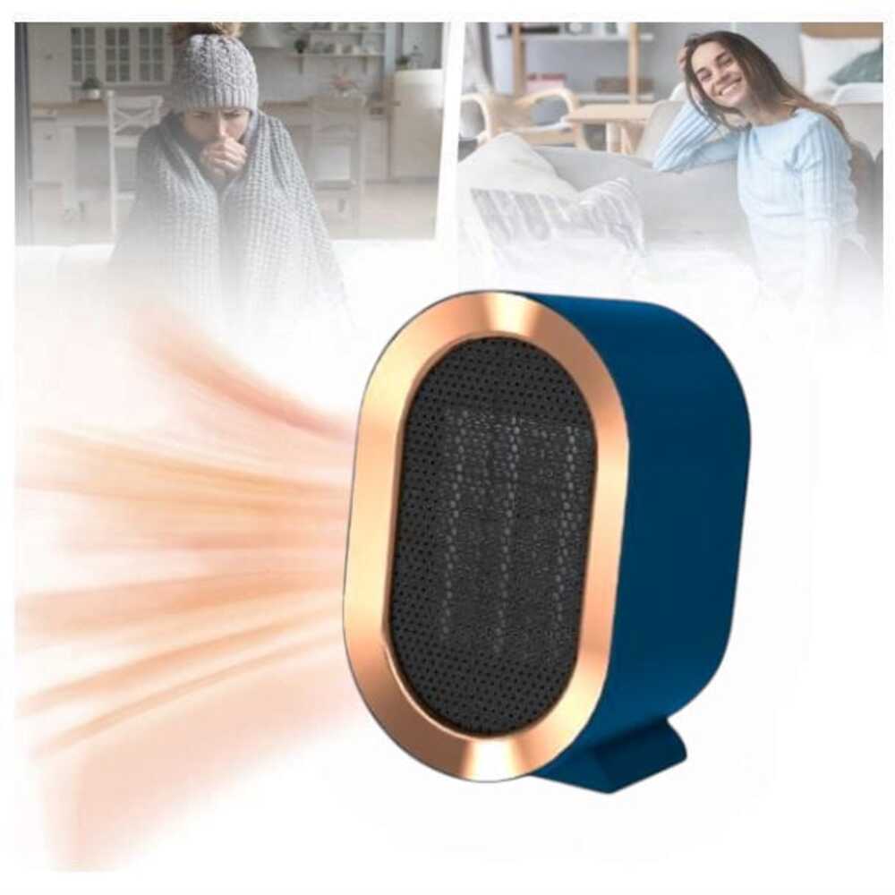 Mini Calentador eléctrico Portatil de Escritorio - Azul