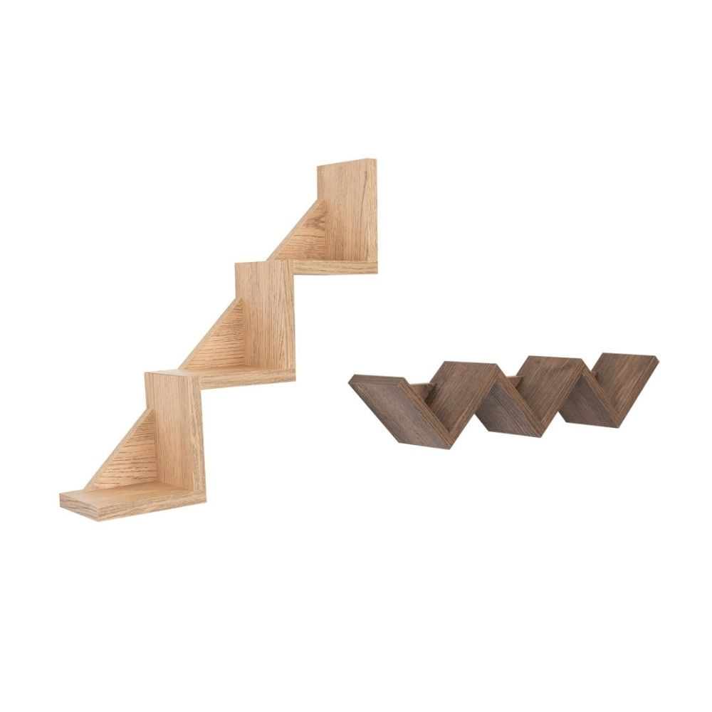 Set 2 Repisas Dalia Café Claro/Cafe Oscuro Tuhome