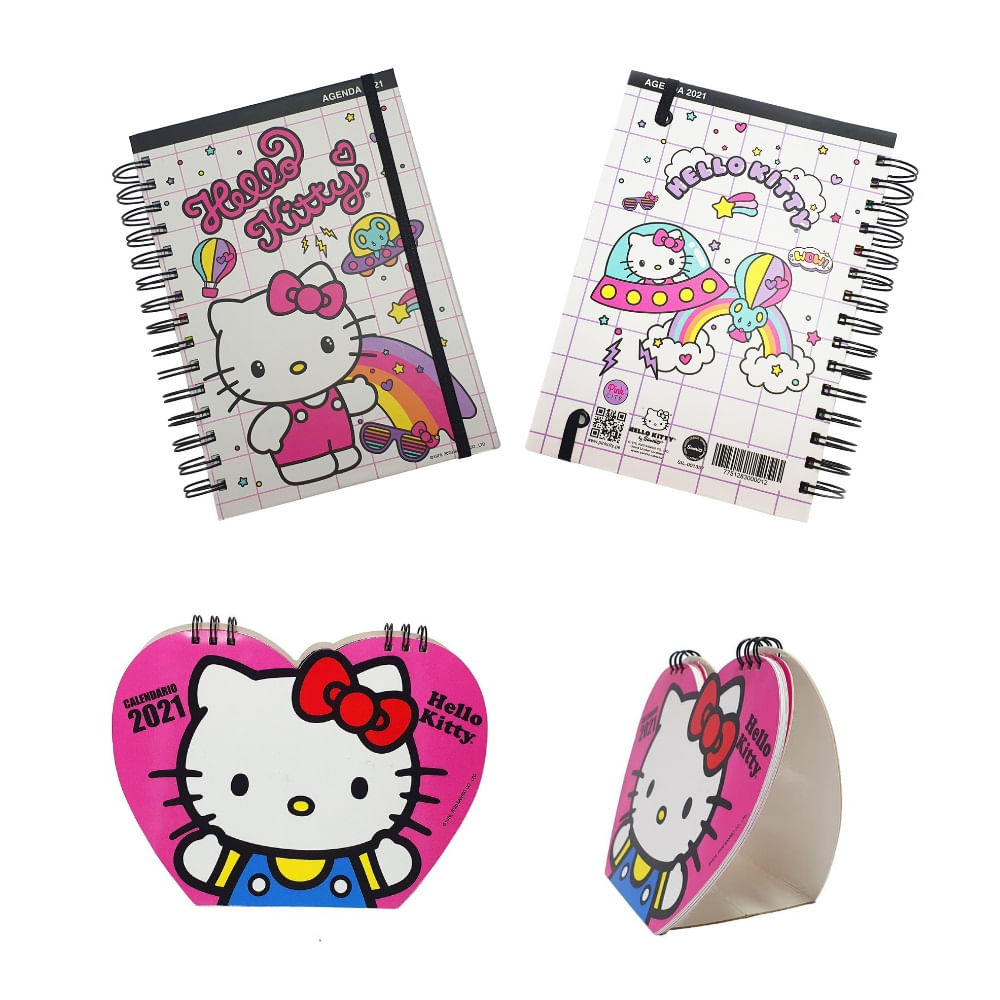 Pack Agenda + Calendario Hello Kitty 2021 Sanrio Kawaii Promart Promart