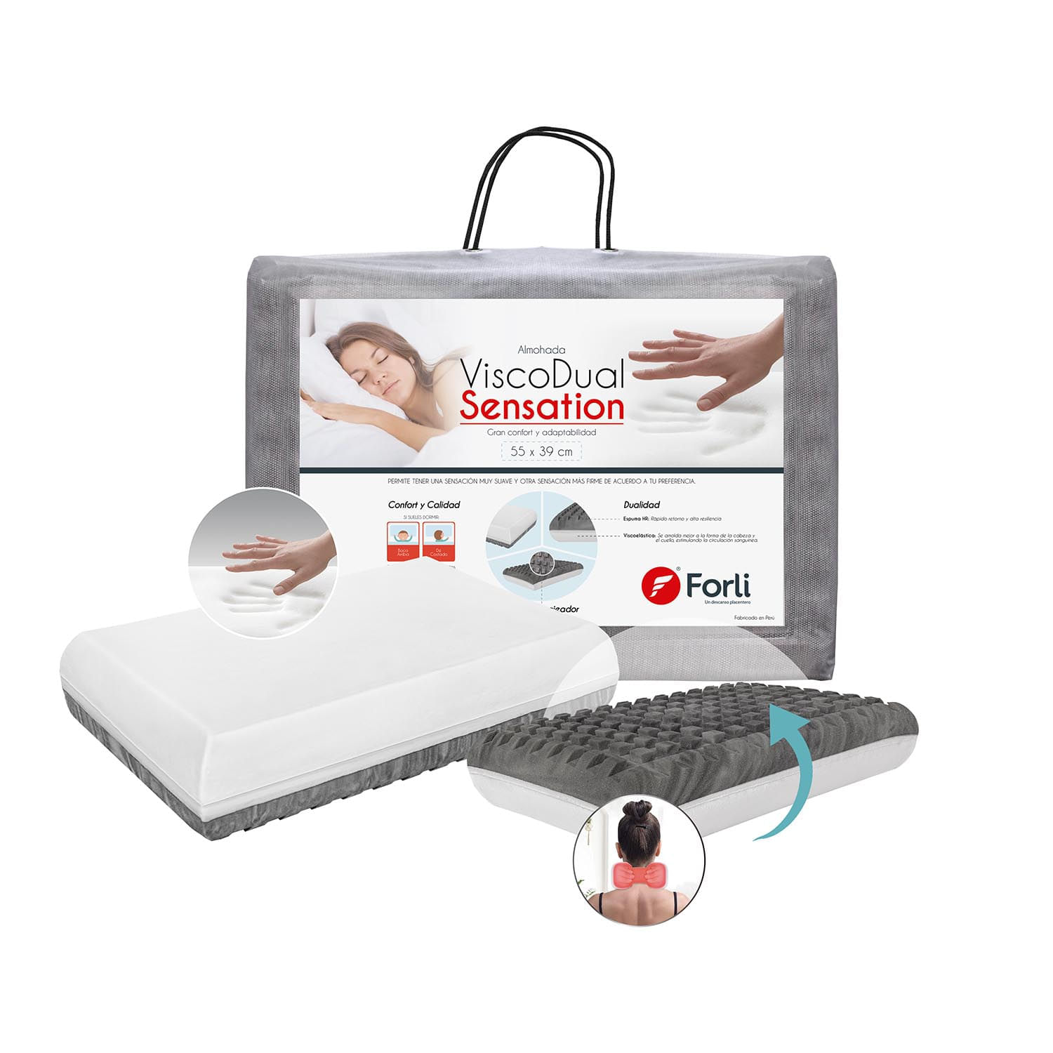 Almohada FORLI Visco Dual Sensation