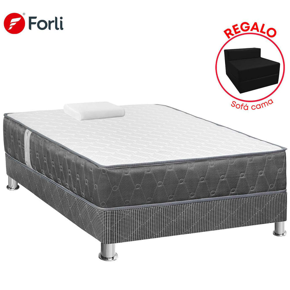 Cama Americana FORLI Acqua 1 Plaza + SC