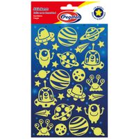 Stickers Brilla en la Oscuridad Planeta Ovni PEGAFAN x1 unidad