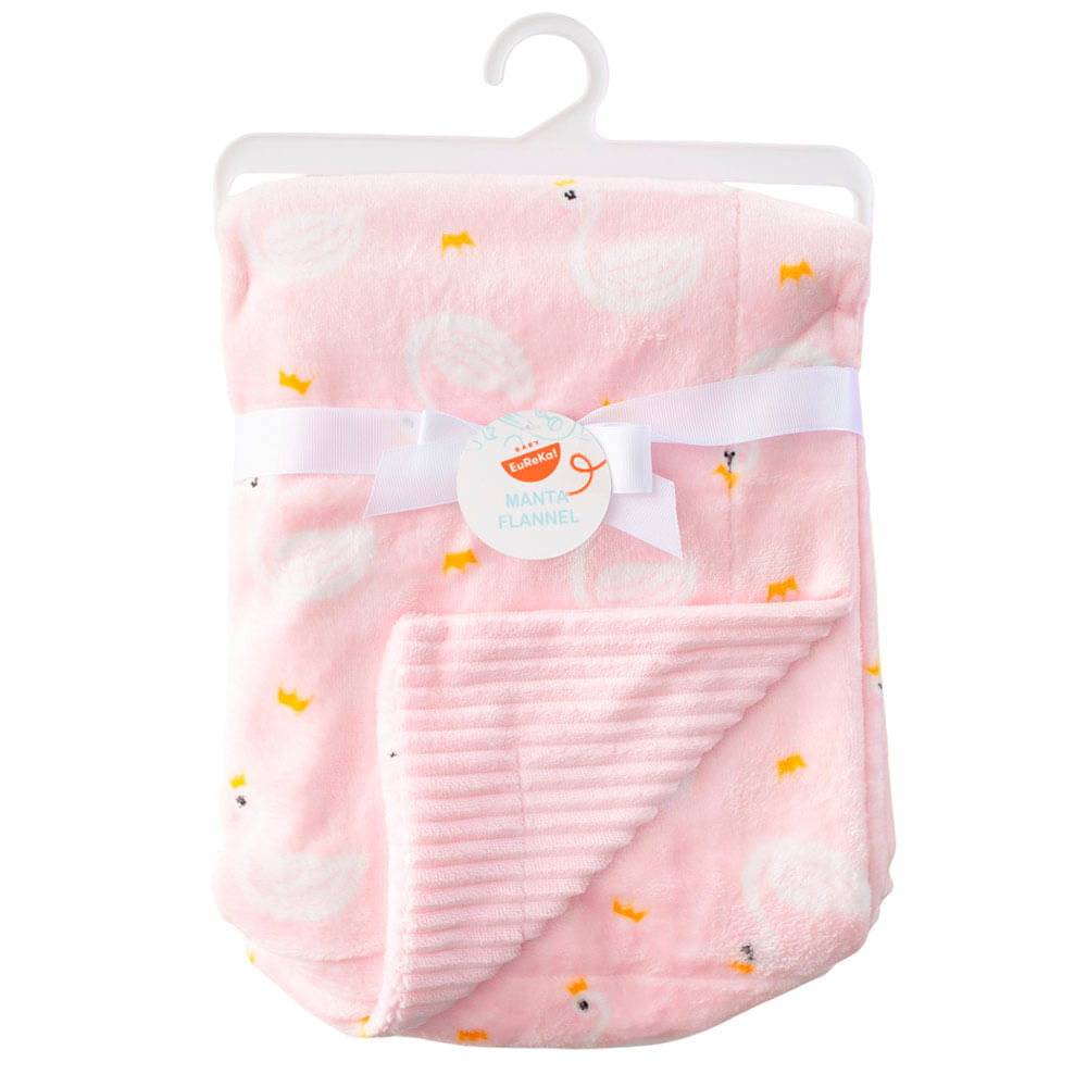 Cuna Manta Flannel Cisne BABY EUREKA