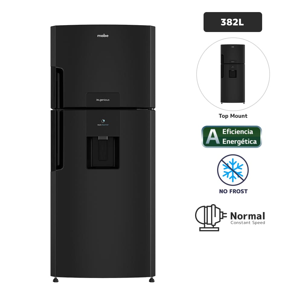 Refrigeradora MABE No Frost 382L Grafito RMP415GPG Grafito