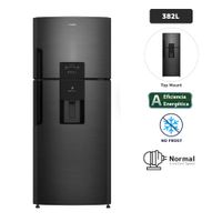 Refrigeradora MABE No Frost 382L Black Steel RMP415ZPC Black Steel