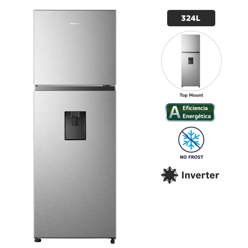 Refrigeradora HISENSE 324L No Frost RT3N320NMC Inox