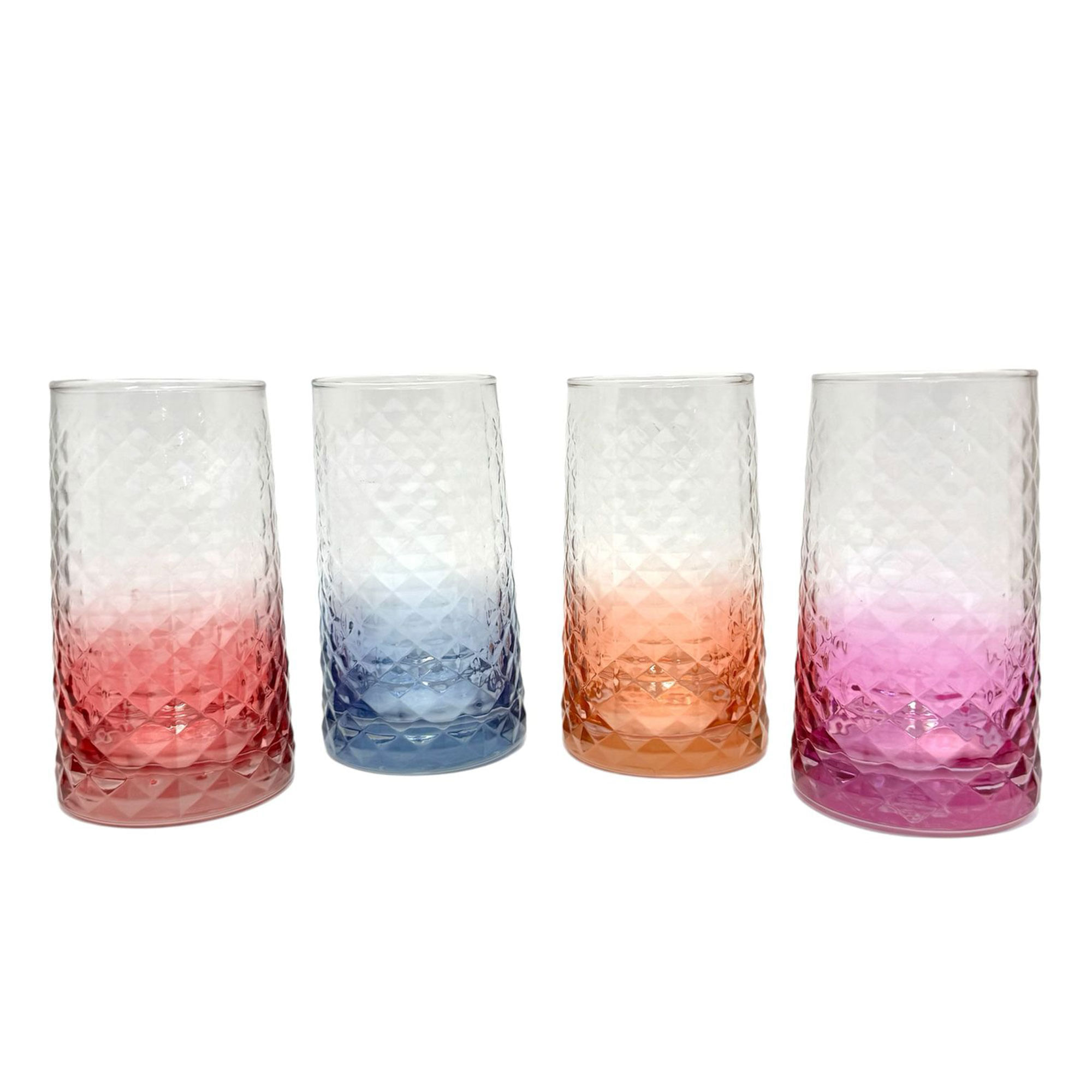 Vaso CRISTAR Cairo Color 4pzas 0922