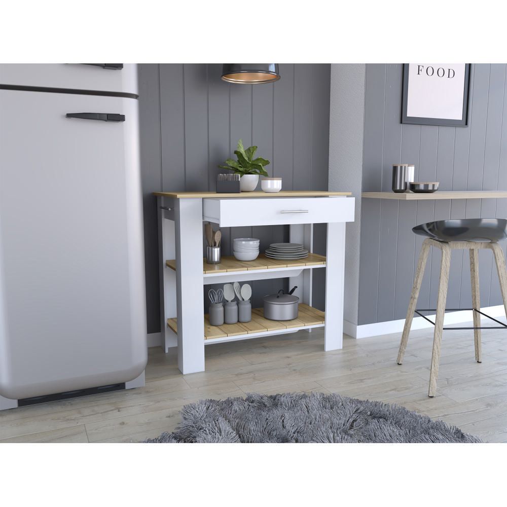 Isla De Cocina Cala-40 1 Cajon Blanco