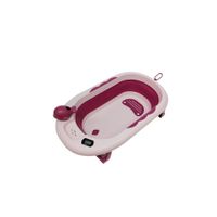 Tina De Baño Bebé Splash Con Termómetro Baby Cam Rosado